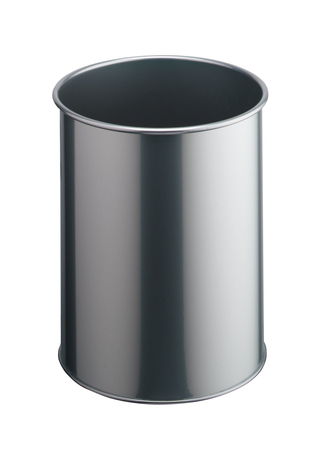 [2361482] Papperskorg metall 15 liter Silver