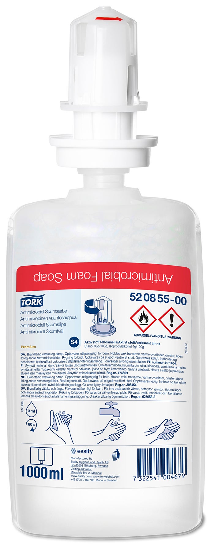 [8553112] Antibakteriell Skumtvål 1 liter Tork