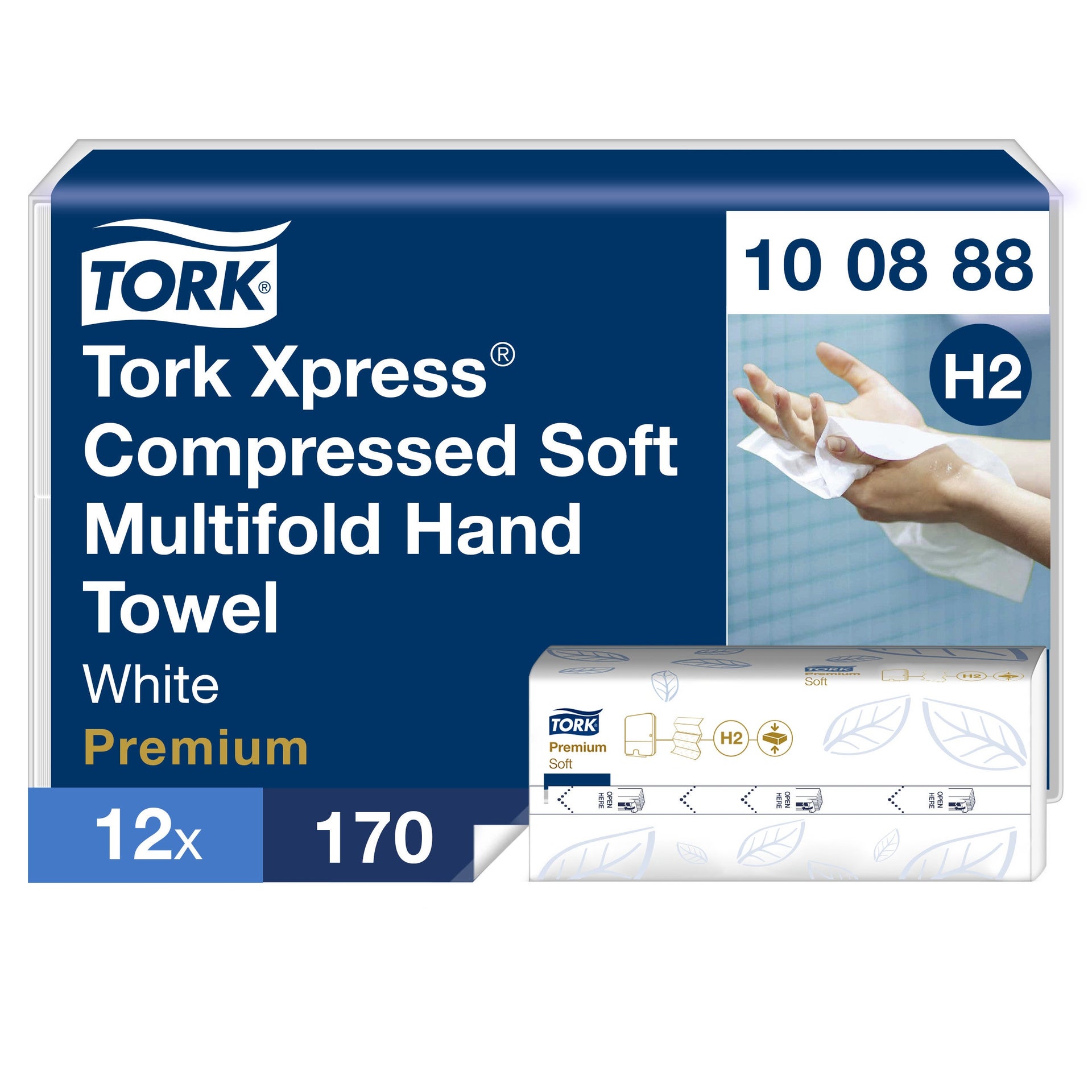 [8565686] Pappershandduk H2 Premium Xpress® Komprimerad Mjuk 2040/trp