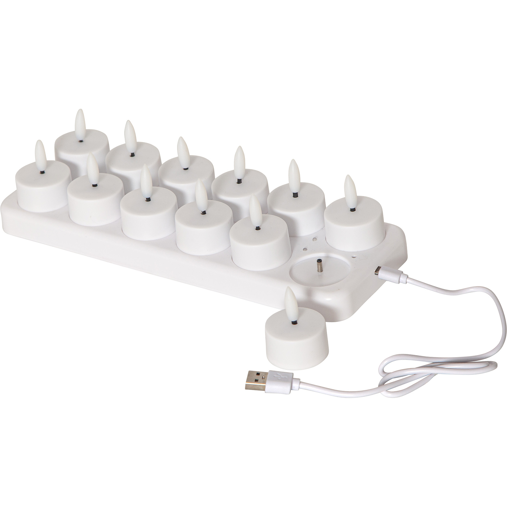 [8565282] LED Värmeljus Charge 12-pack