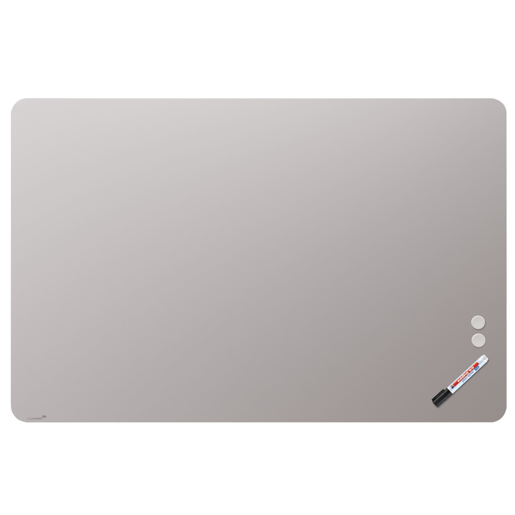 [8566658] Glastavla matt rundade hörn 100x150 cm warm grey