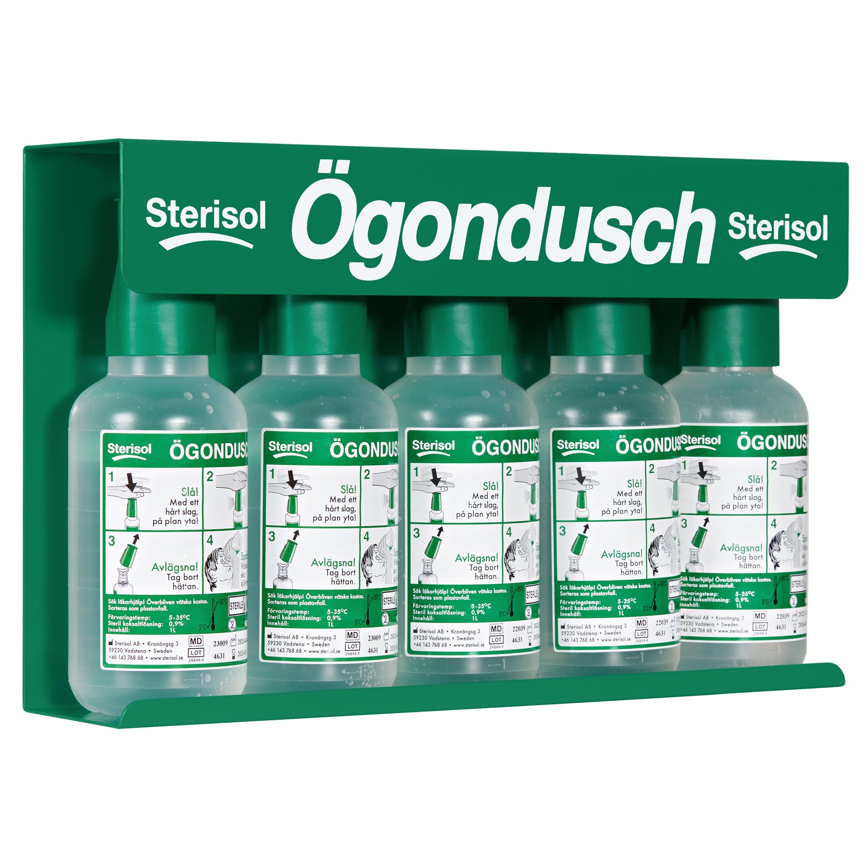 [8566808] Ögondusch 5x1 liter + väggfäste