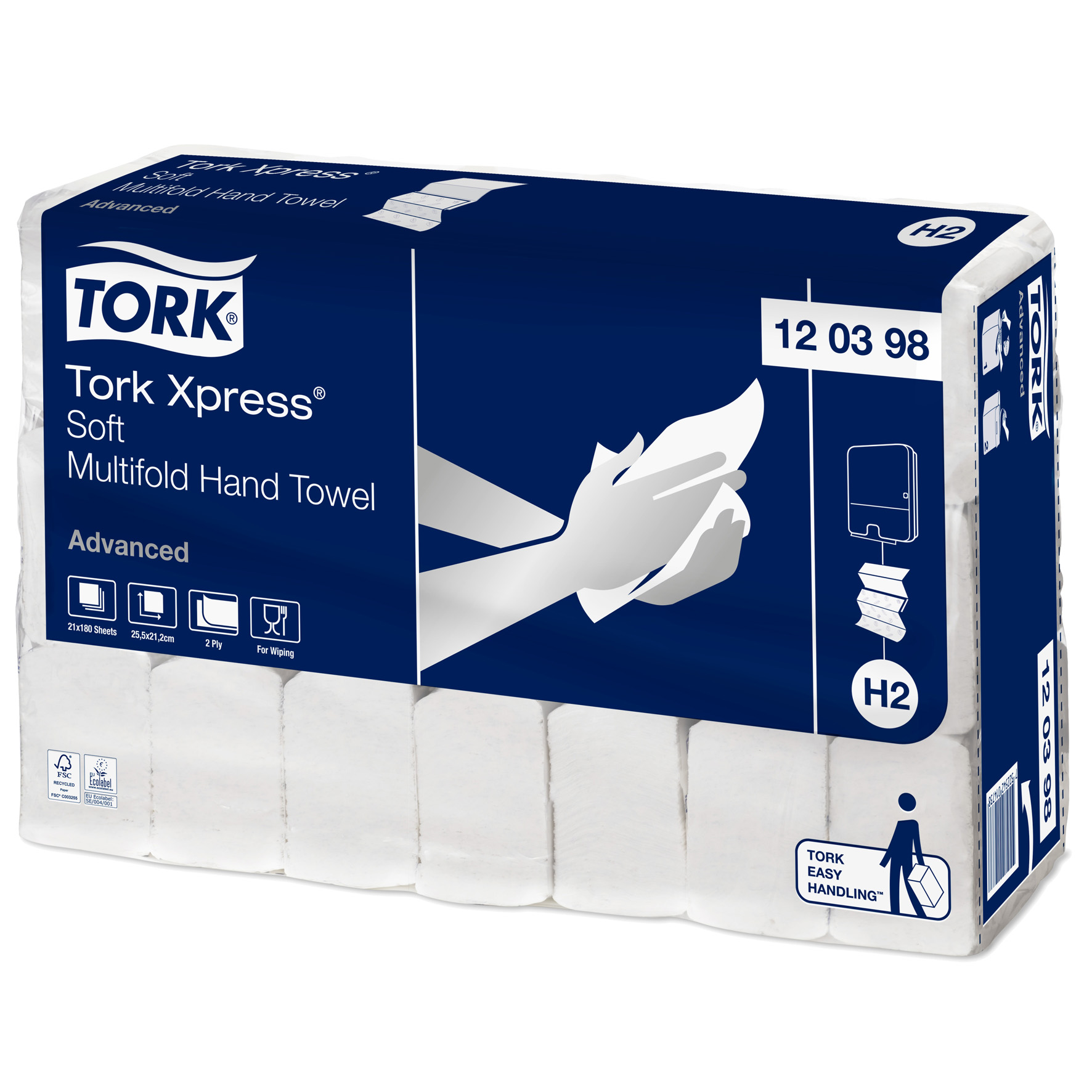 [8566964] Pappershandduk Tork Xpress Advanced Multifold H2 3780 ark
