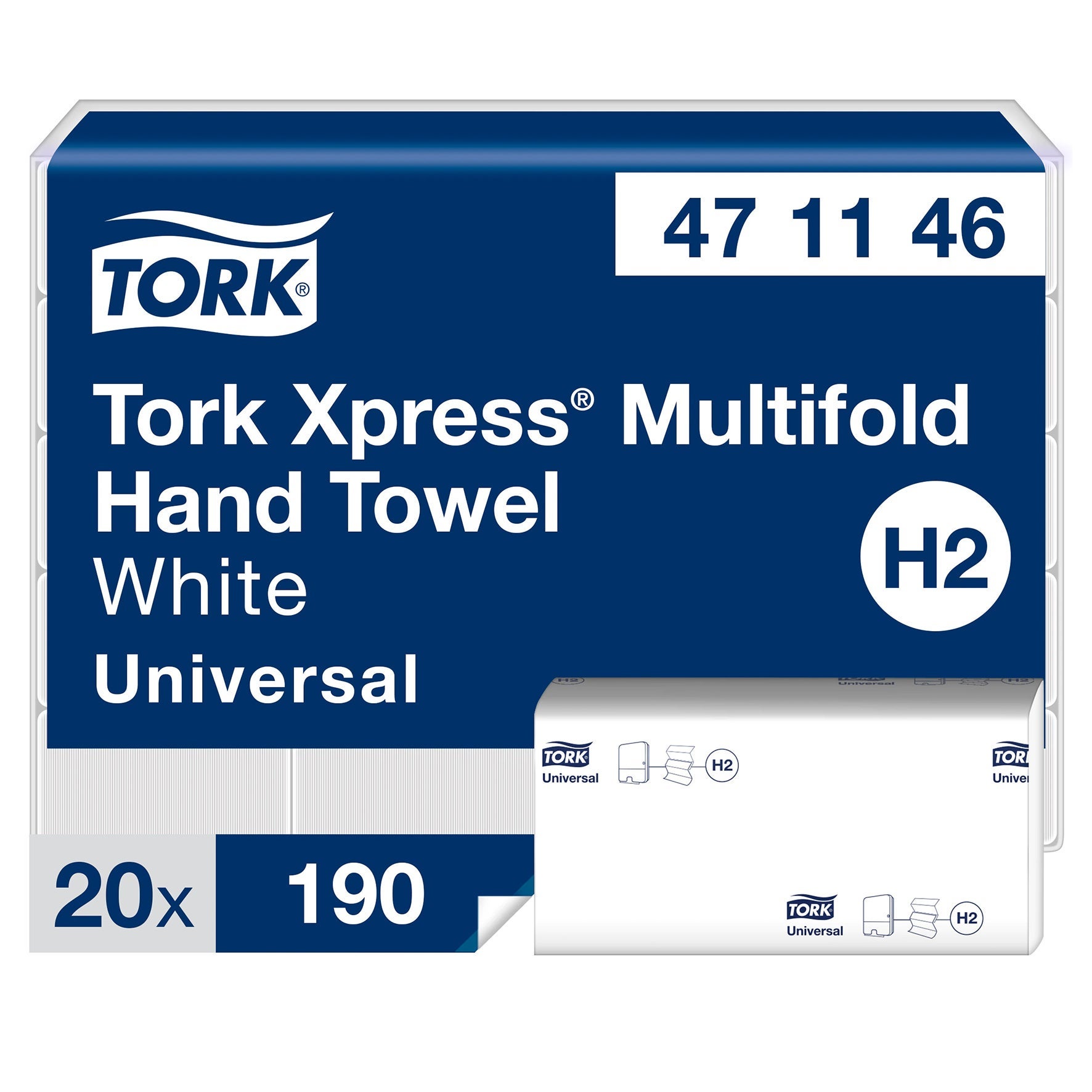 [2514142] Pappershandduk Tork Xpress® Multifold  H2 3800 st/kt