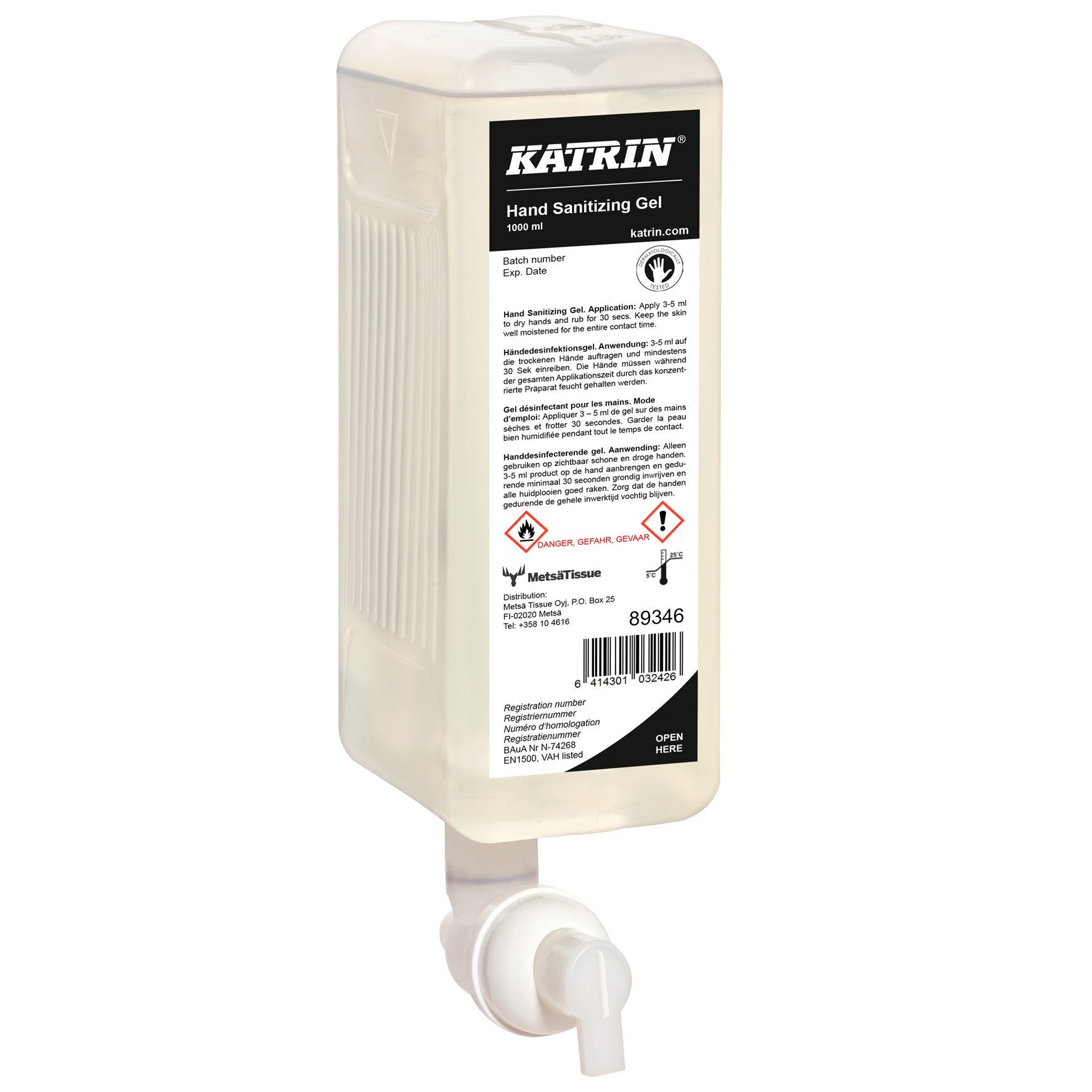 [8566987] Handdesinfektion Gel 1000 ml Katrin