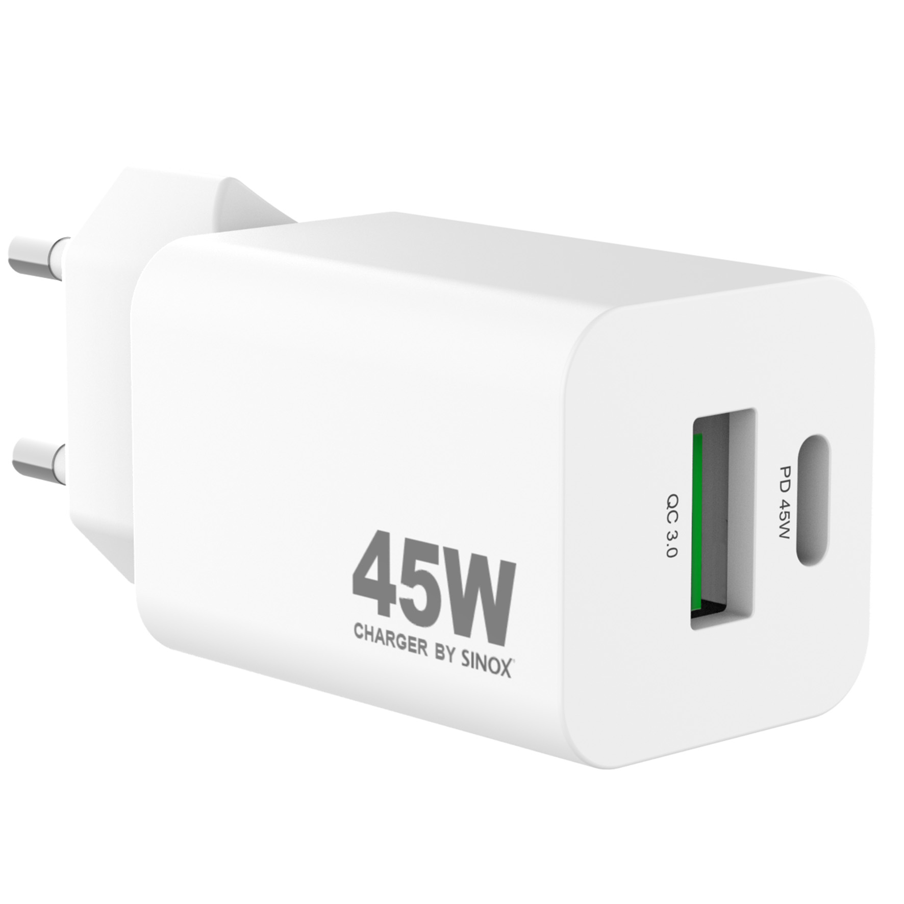 [8565268] Laddare USB-A+USB-C GaN 45W