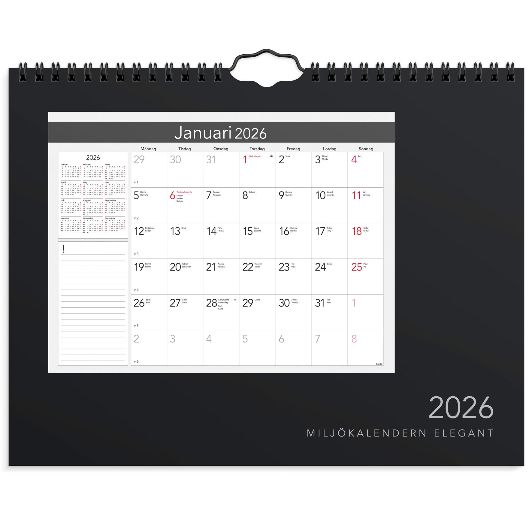 [61170826] Väggkalender 2026 Elegant