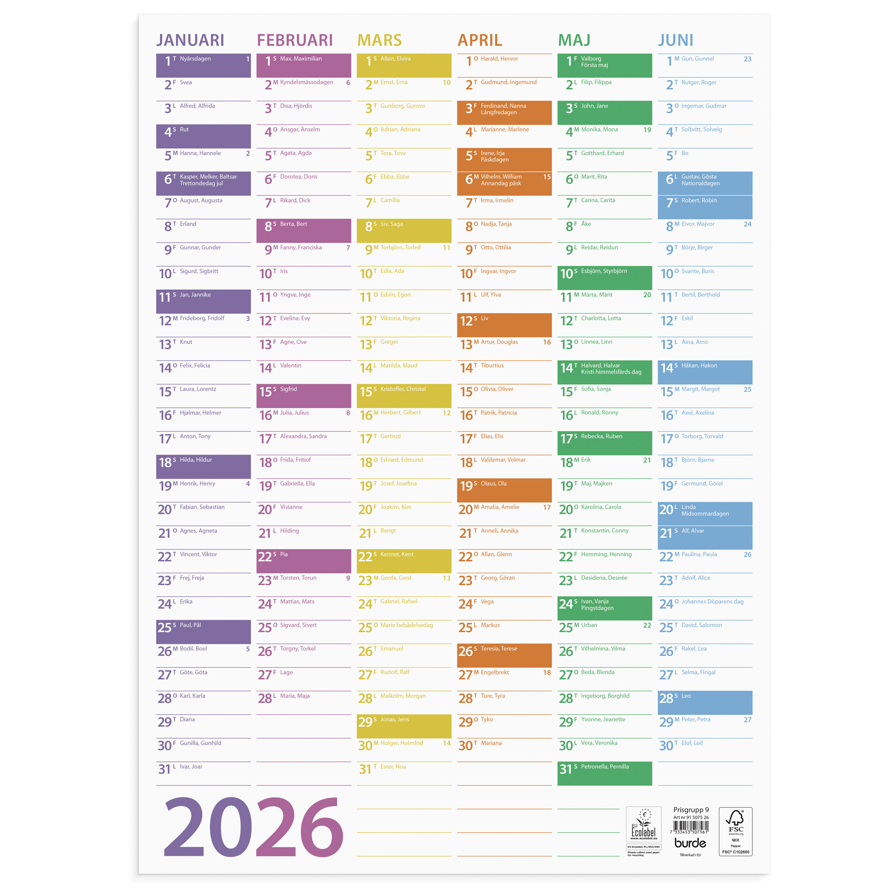 [61507526] Väggblad Trend 2026