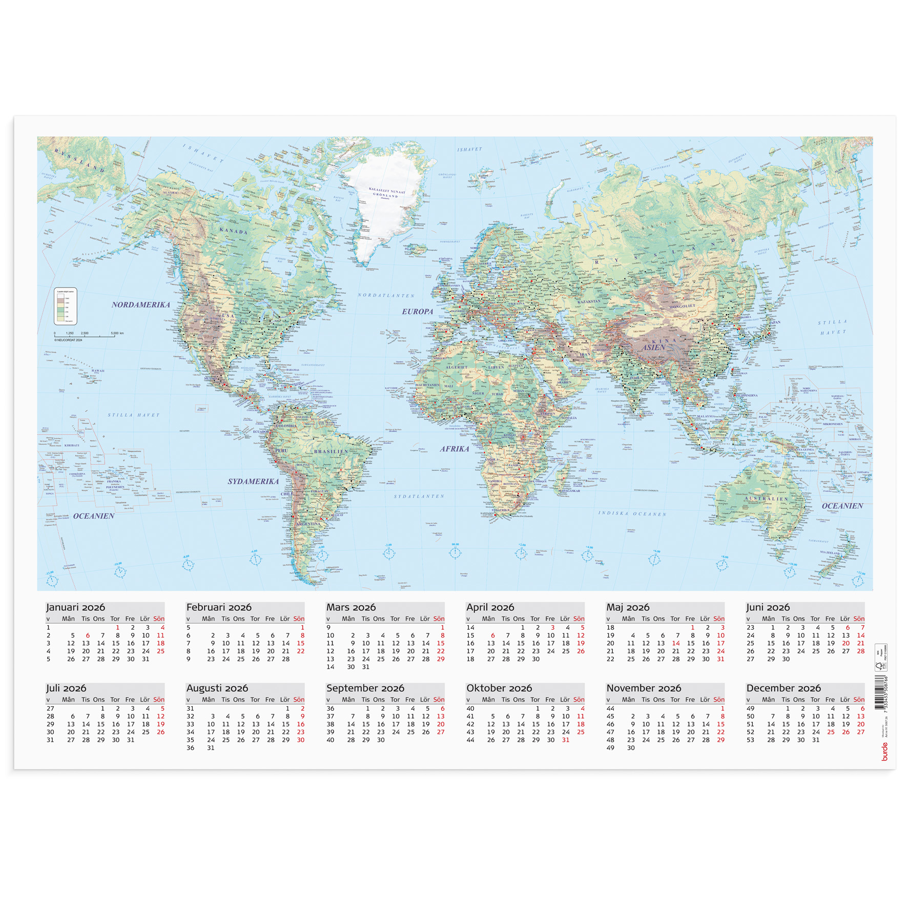 [61508726] Väggblad Världskarta 2026