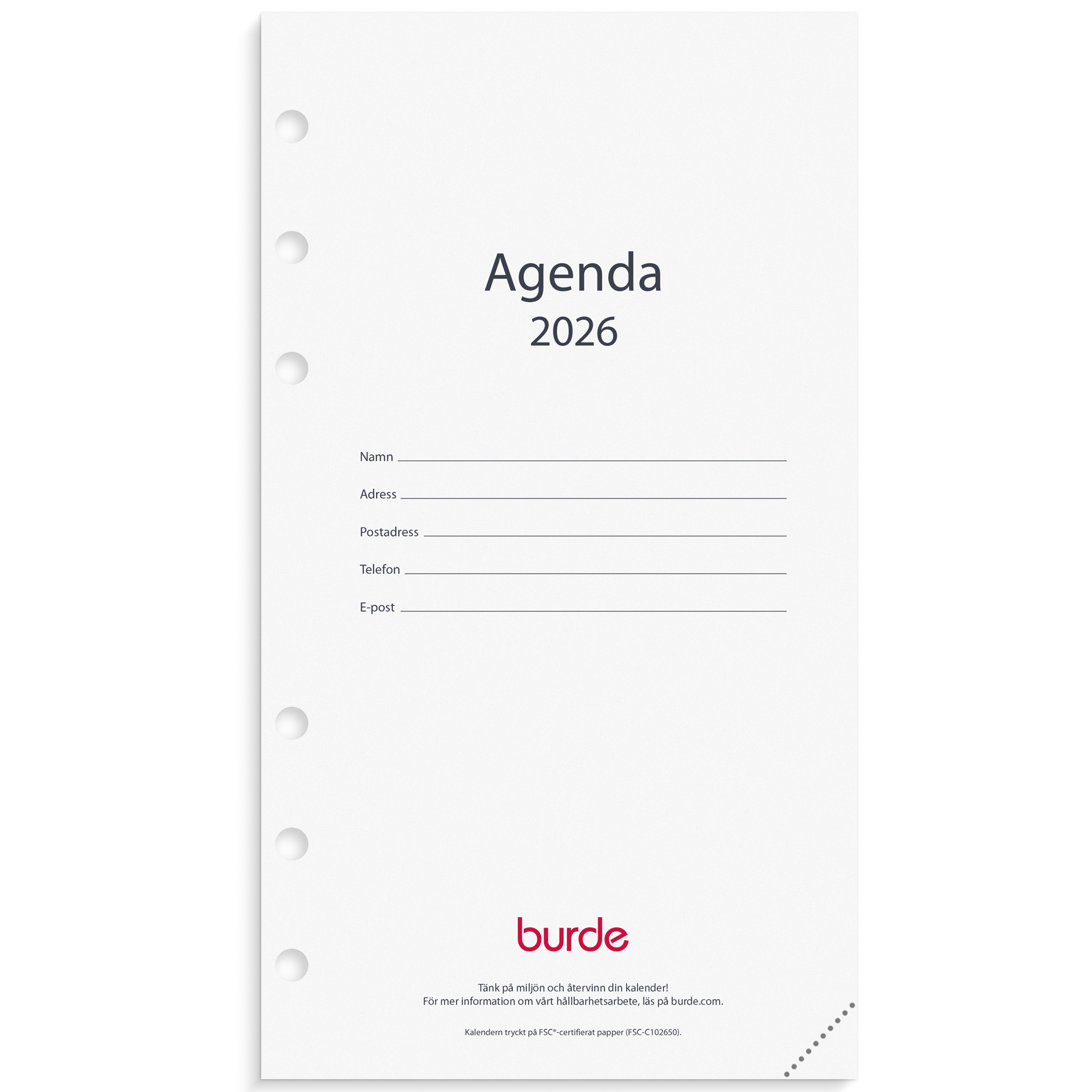 [61460226] Regent kalendersats Agenda