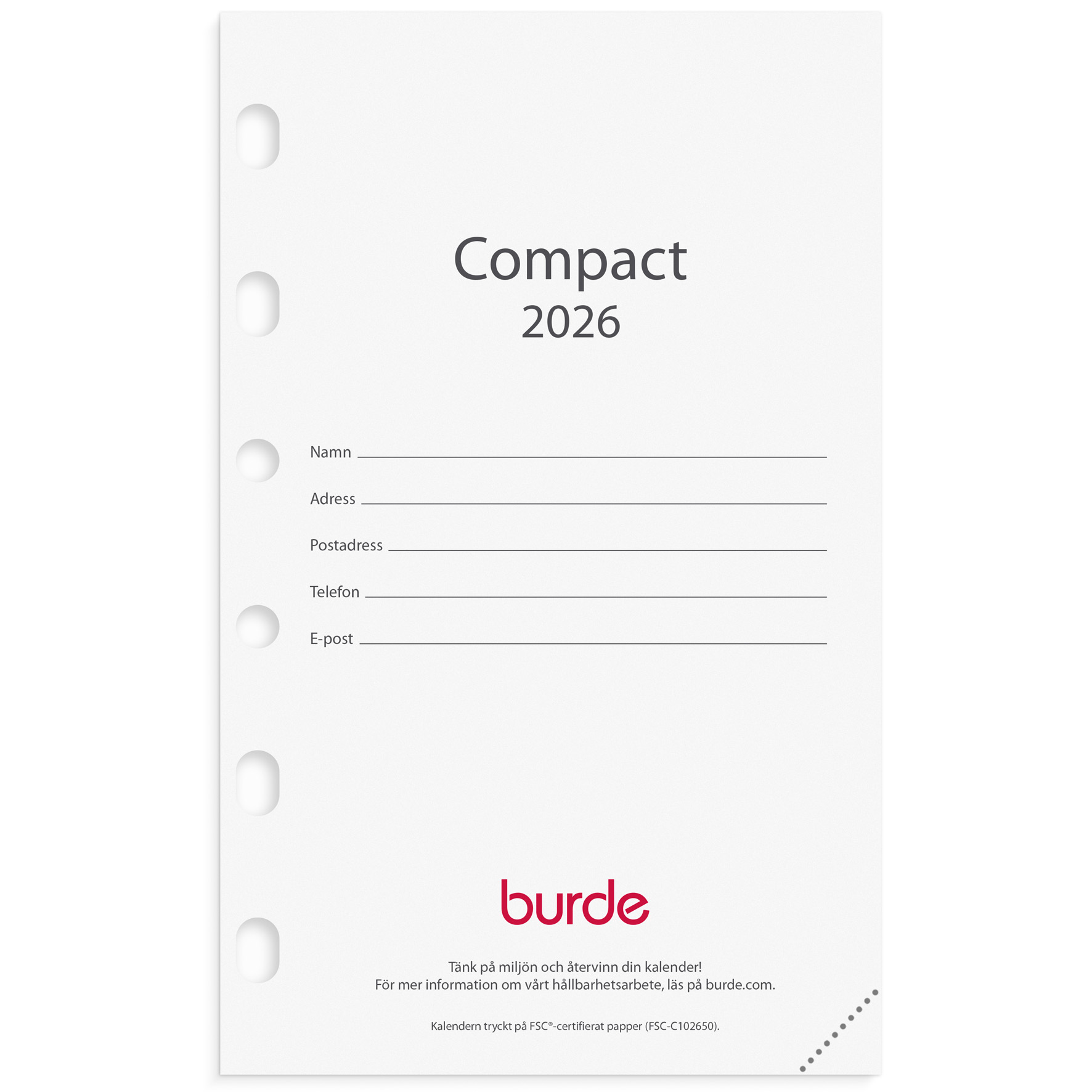 [61420126] Compact kalendersats 2026