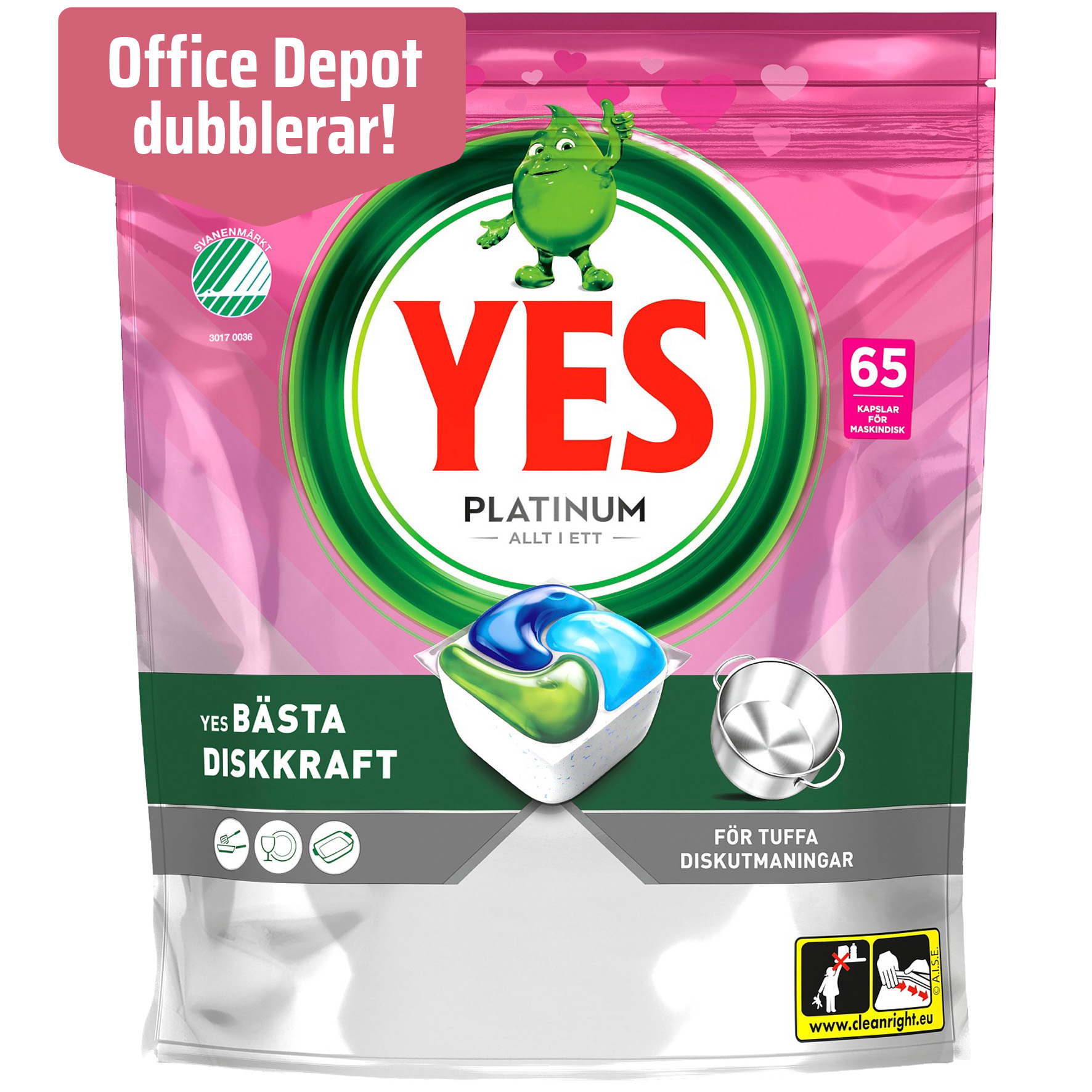 [8567269] Maskindisk Platinum PINK 65/fp