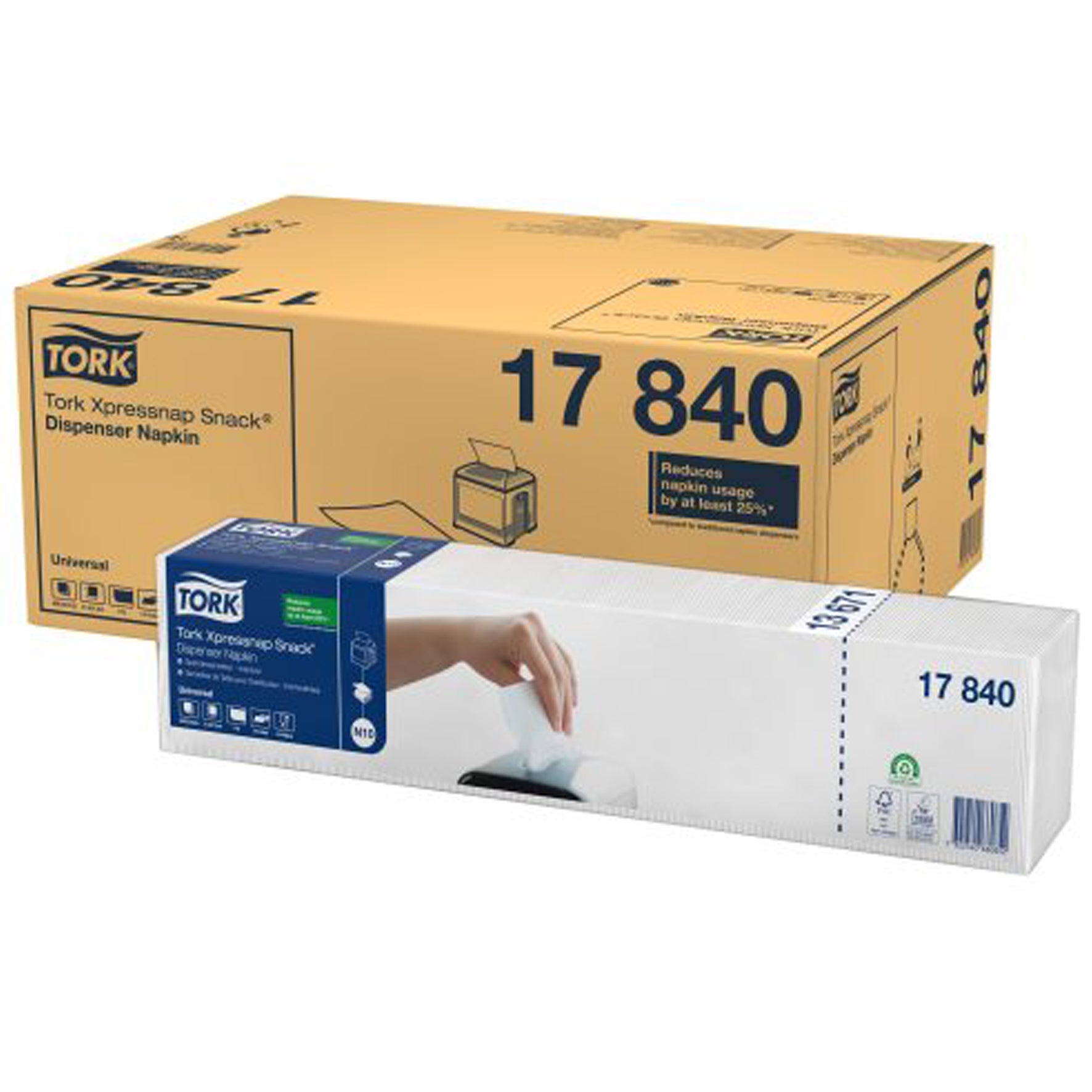 [8567493] Servett Tork N10 1-lag vit 1125 st