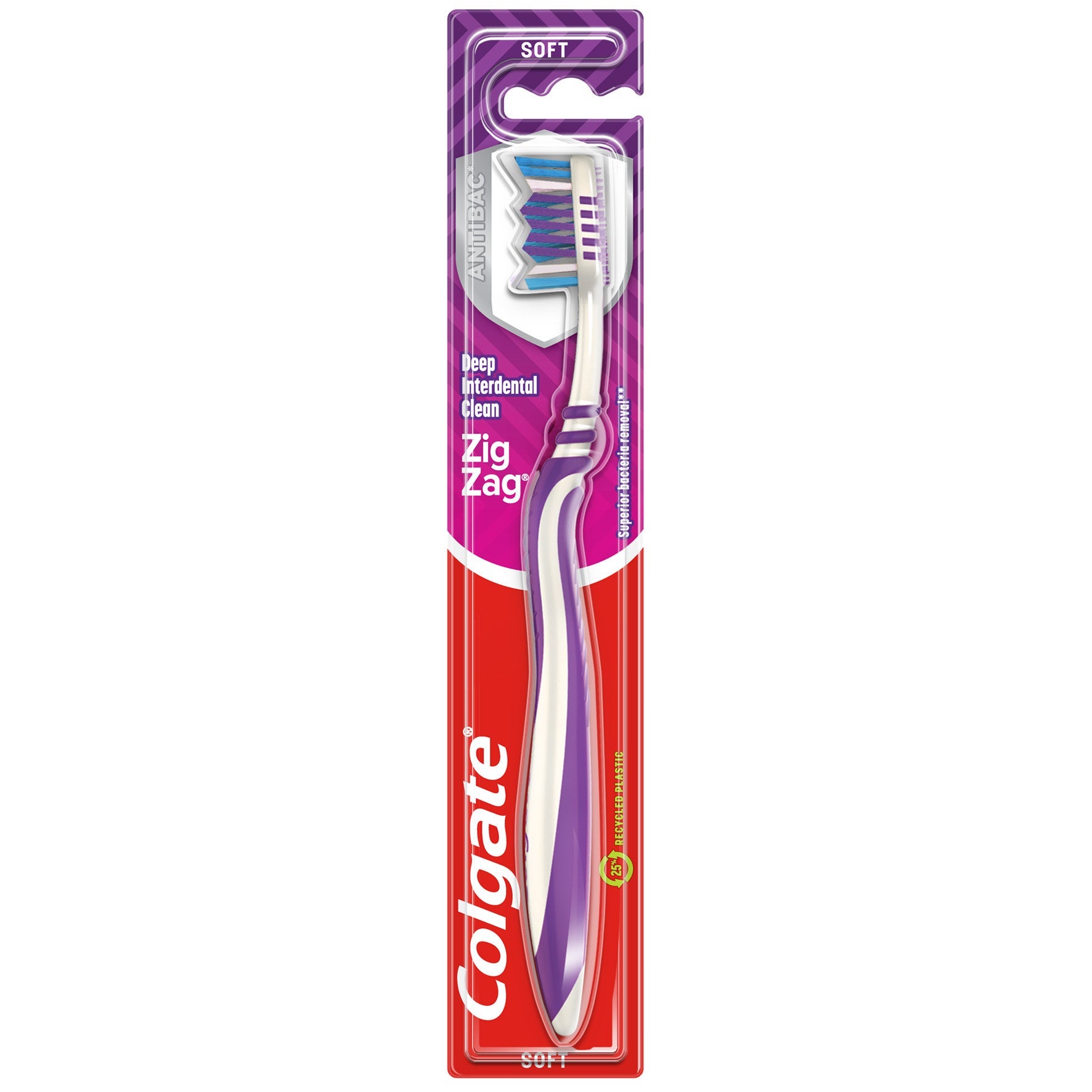 [8567521] Tandborste Colgate Zig Zag Soft vit/lila
