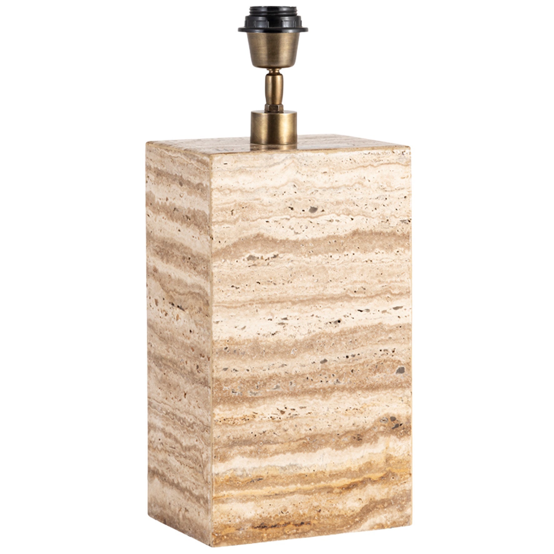 [8567582] Bordslampfot Zenith H34 travertin beige