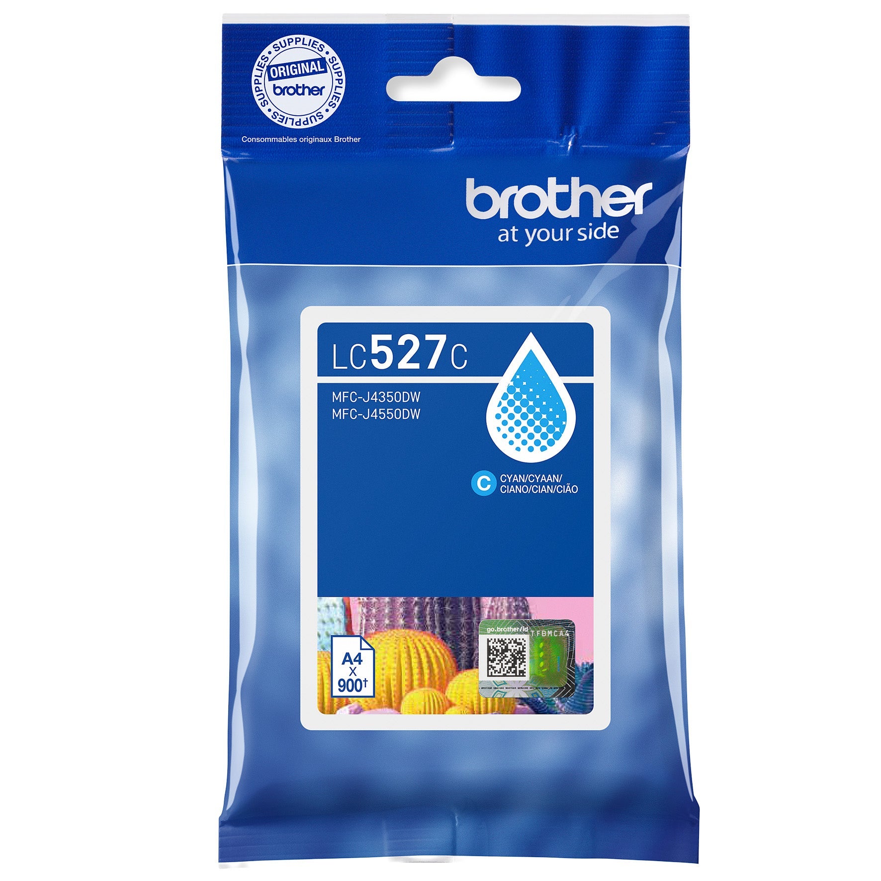 [8567625] Bläckpatron Brother LC527C 0,9K Cyan