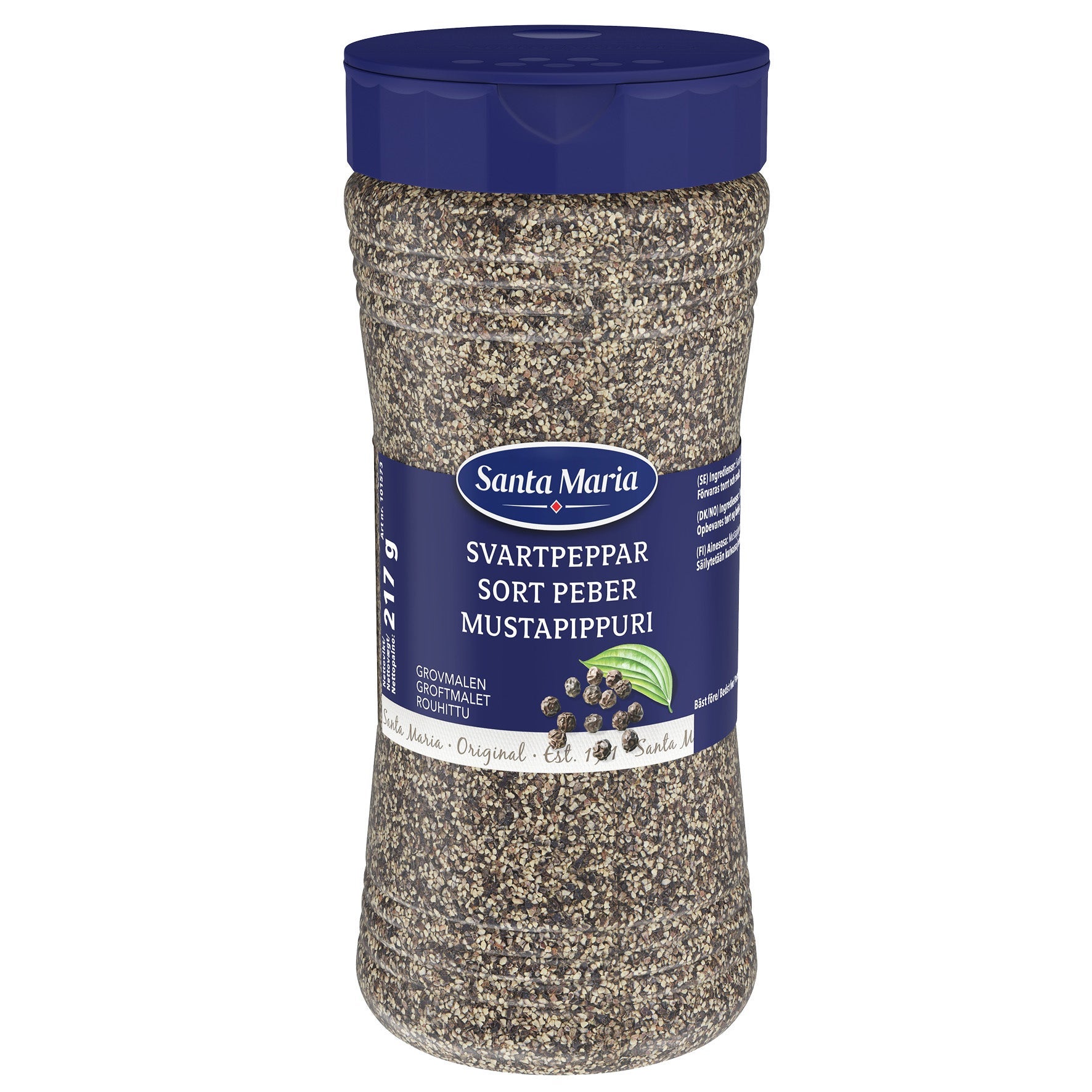 [8567542] Svartpeppar grovmalen 217 g Santa Maria
