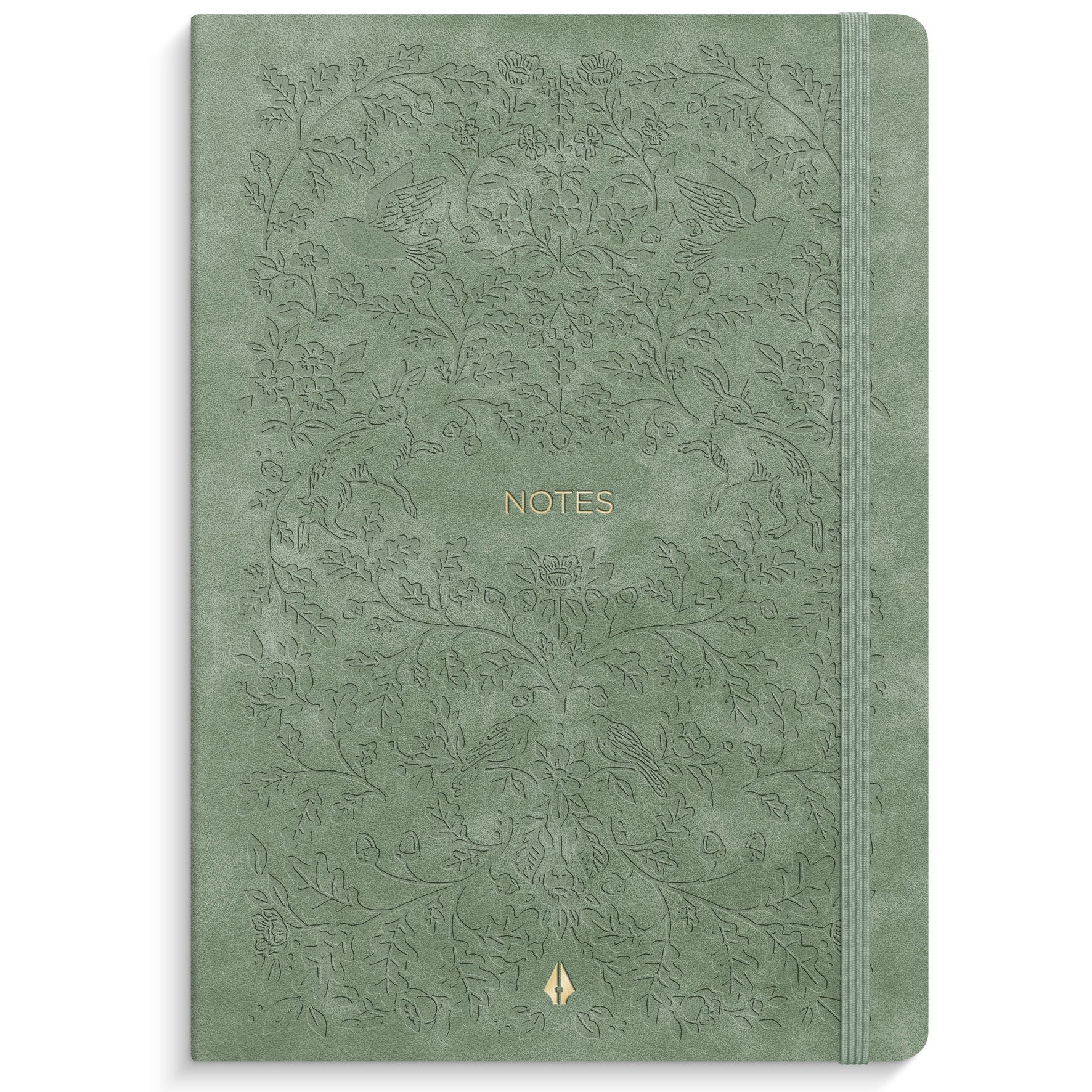 [2634573] Anteckningsbok Deluxe A5 grön löv