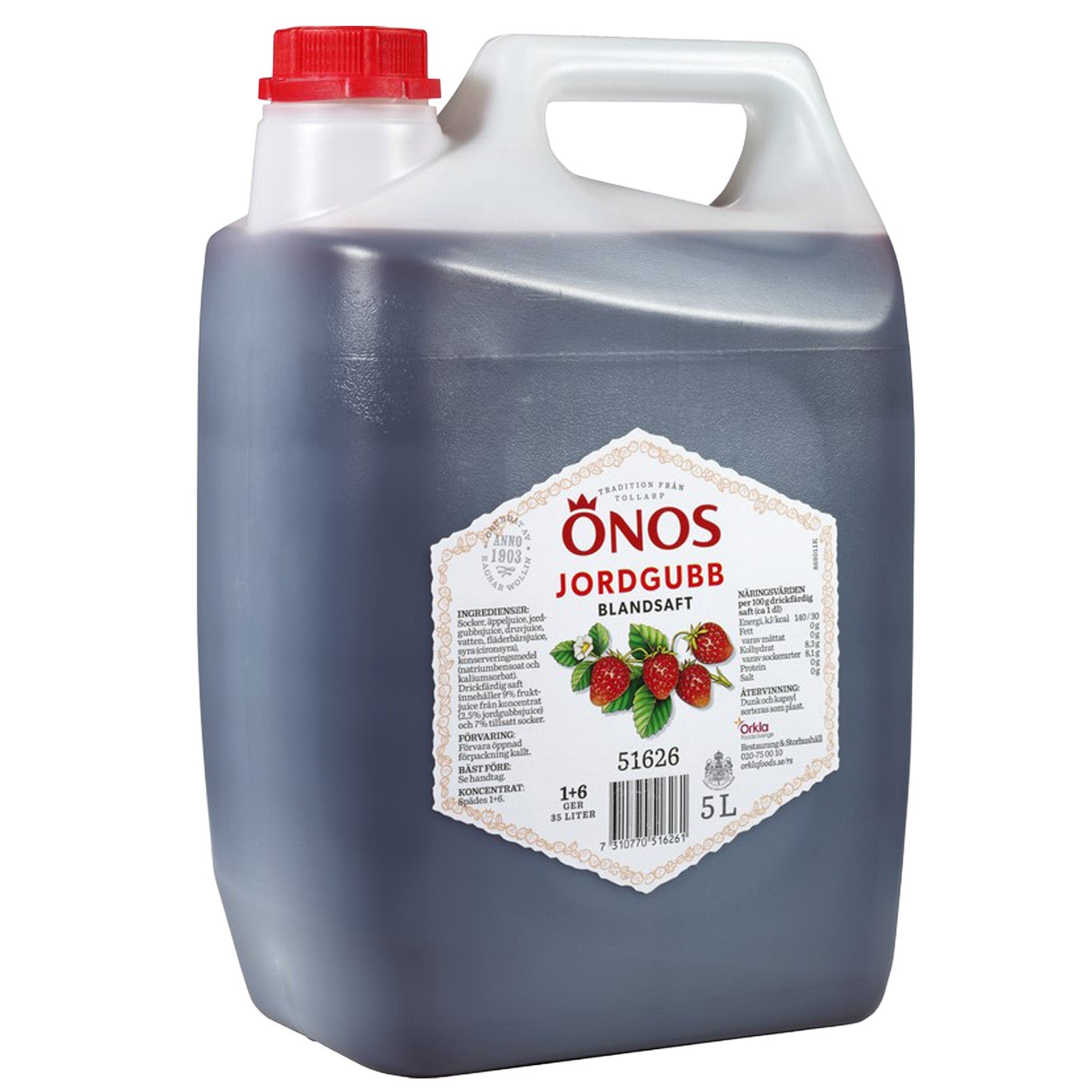 [8567877] Blandsaft Jordgubb 5 liter Önos