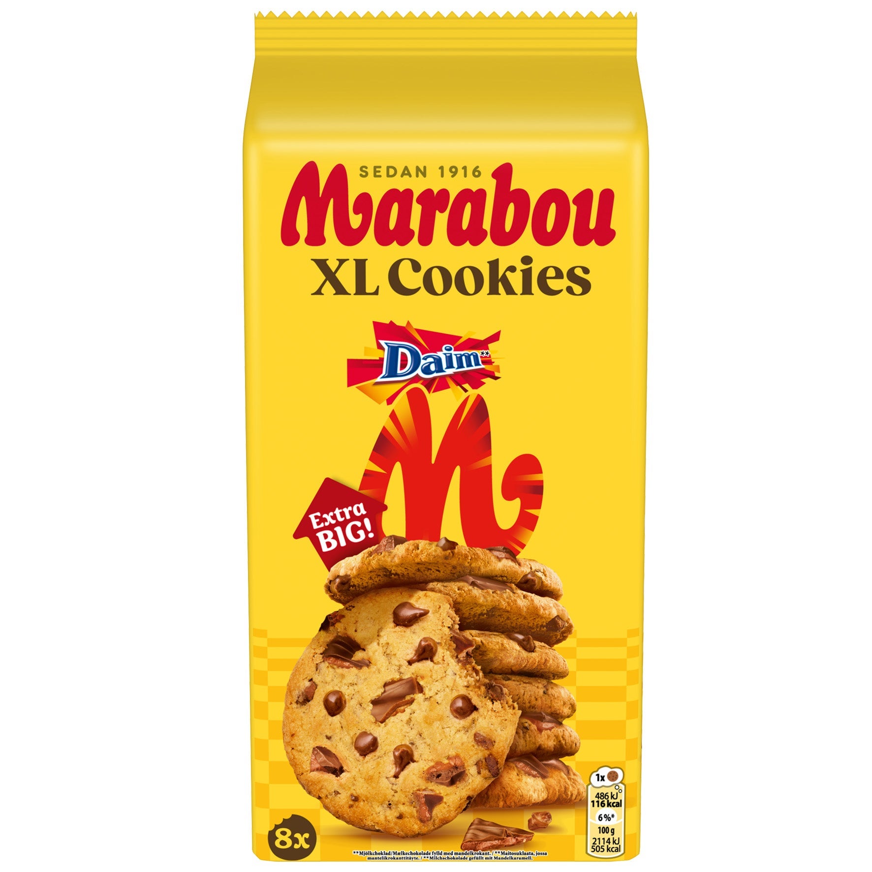 [8568274] Kakor Marabou XL Cookies Daim 10x184 g