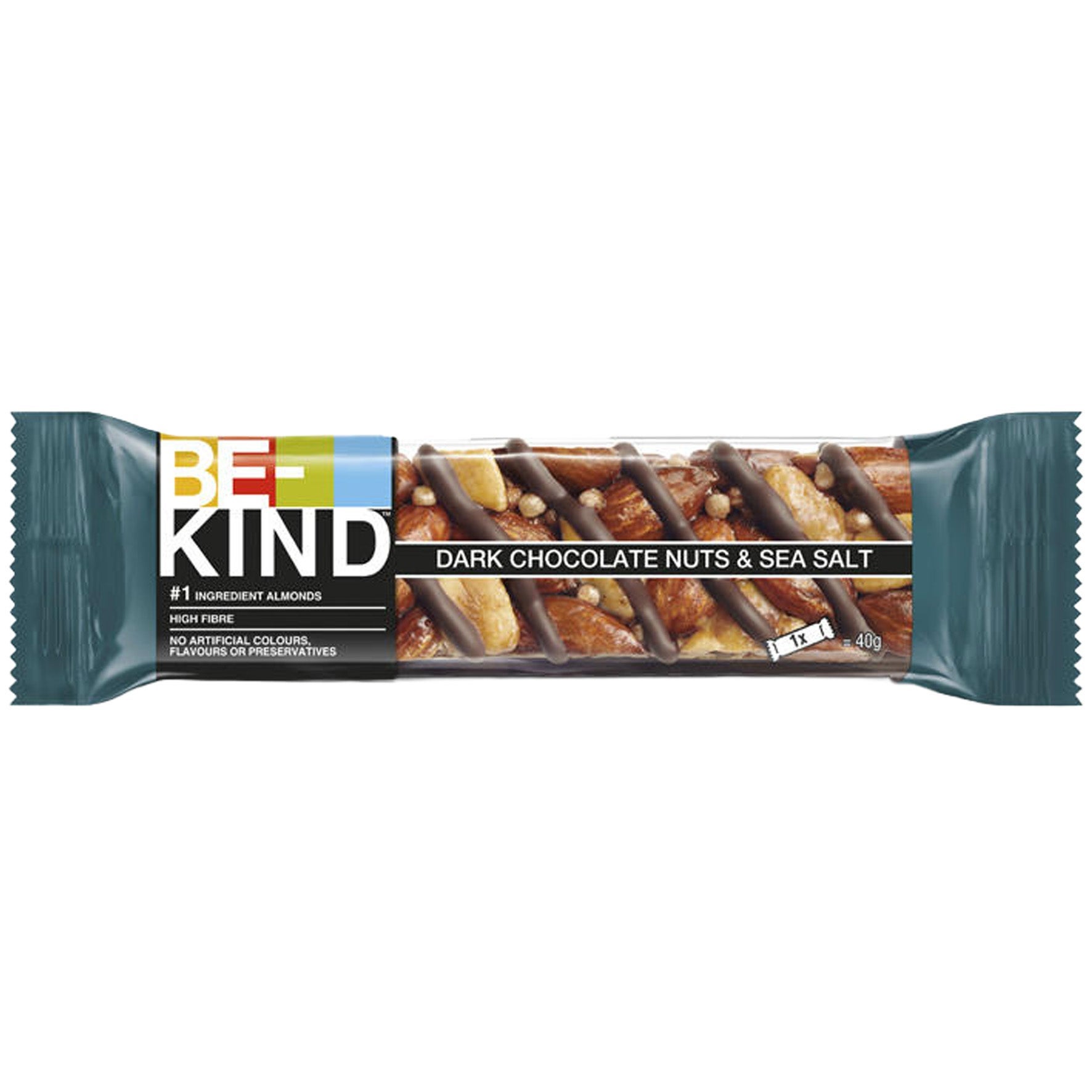 [8568322] Nötbar BE-KIND Dark Chocolate Nuts & Sea salt 12x40 g