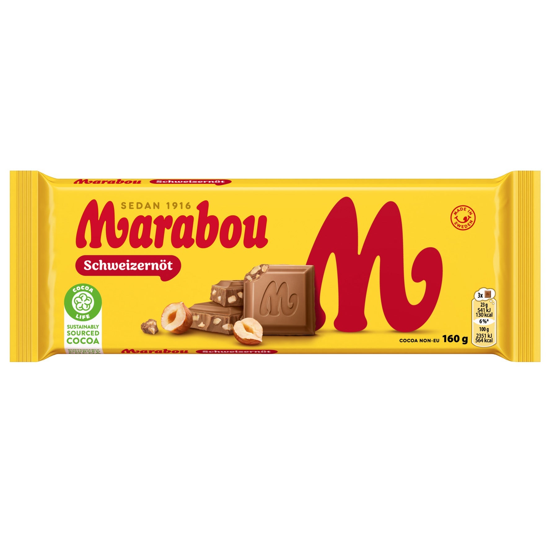[8568342] Choklad Marabou Schweizernöt 15x160 g