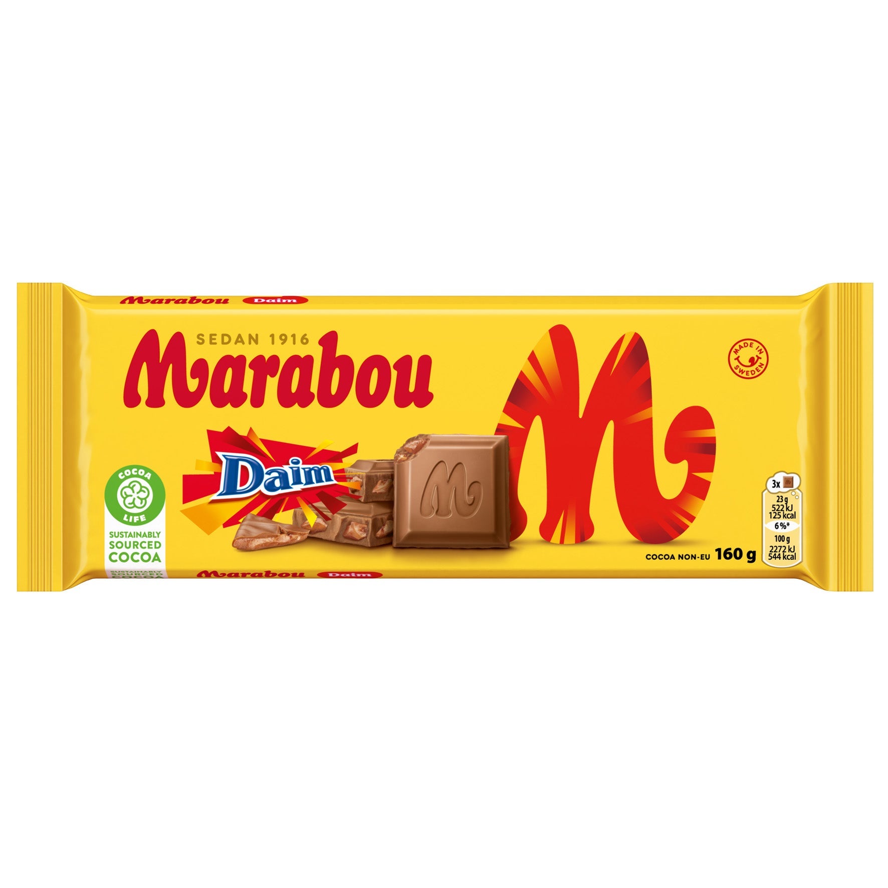[8568343] Mjölkchoklad Marabou Daim 15x160 g
