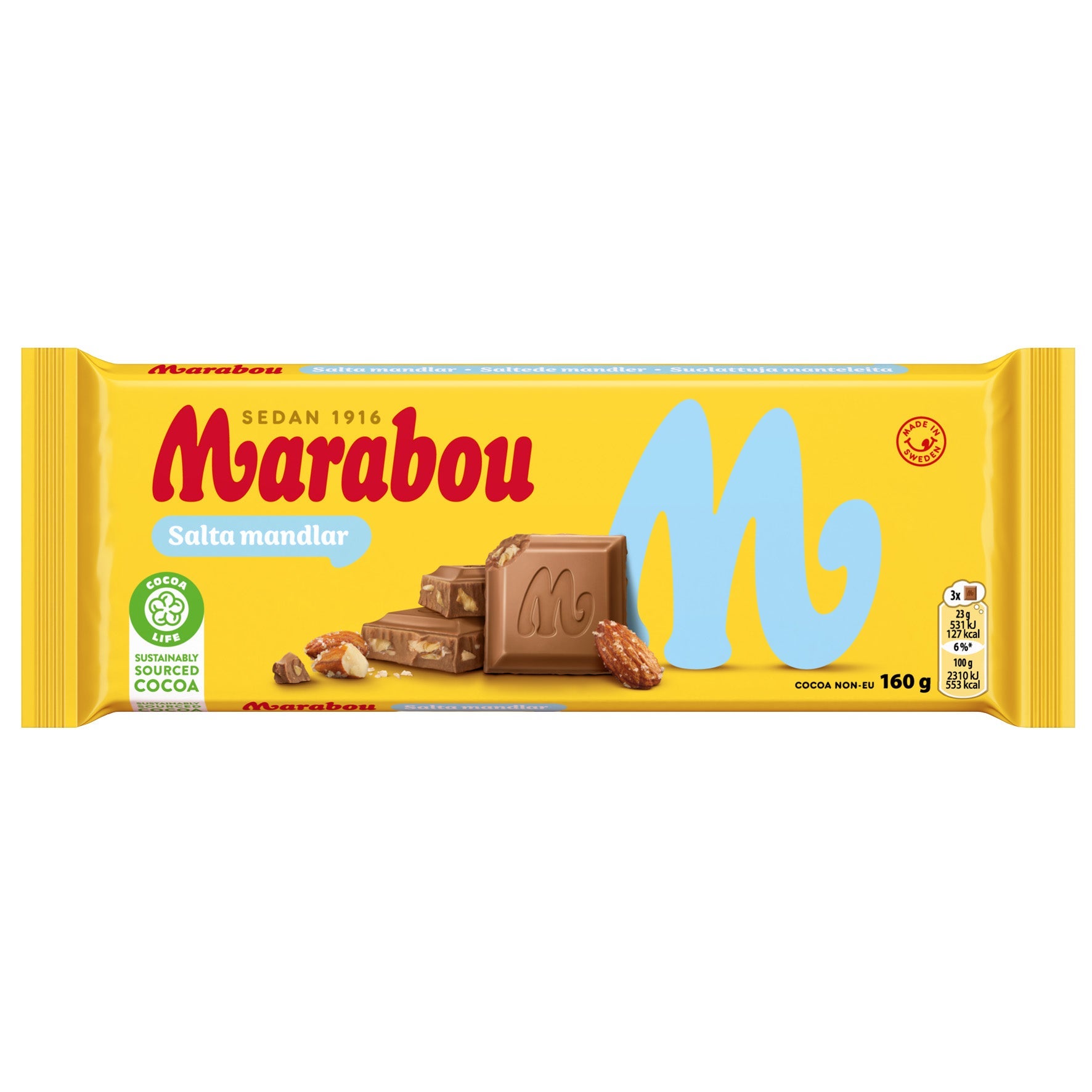 [8568345] Choklad Marabou Salta Mandlar 15x160 g