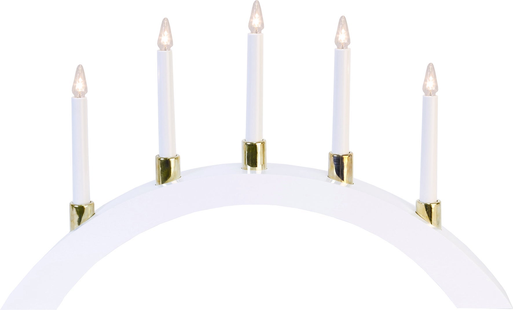 [8551068] Ljusstake LED Halla Båge Vit