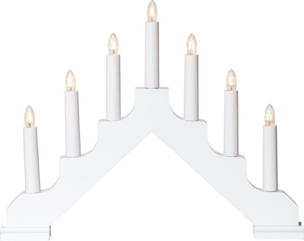 [8567205] Adventsljusstake Ada 7 ljuskällor vit